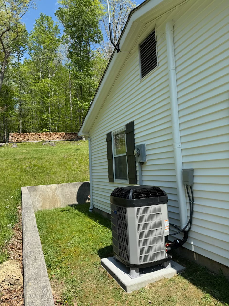 Outdoor HVAC installation